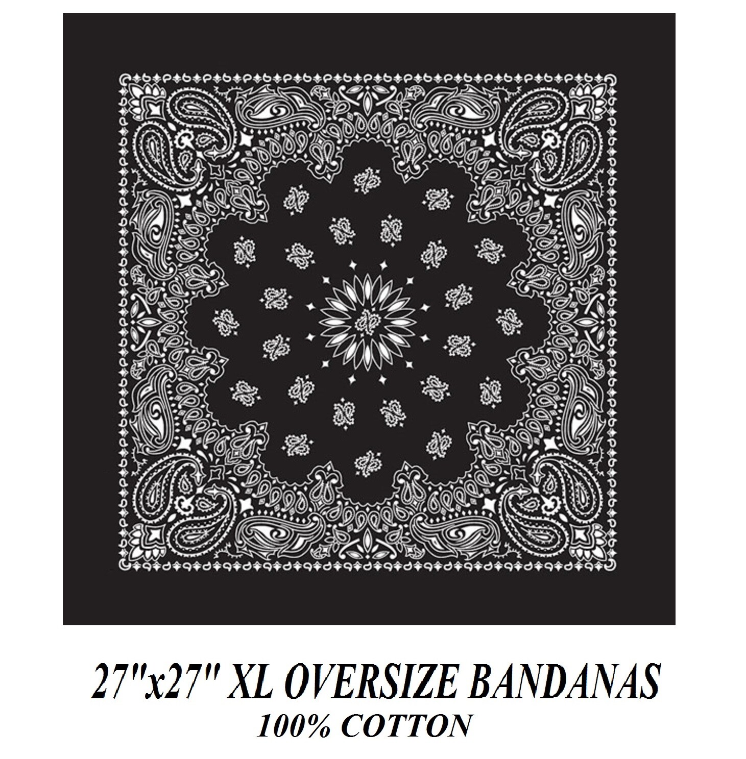 Hav-A-Hank XL SUPER SIZE OVERSIZE 27″ PAISLEY BANDANA Head Neck Scarf Face Mask