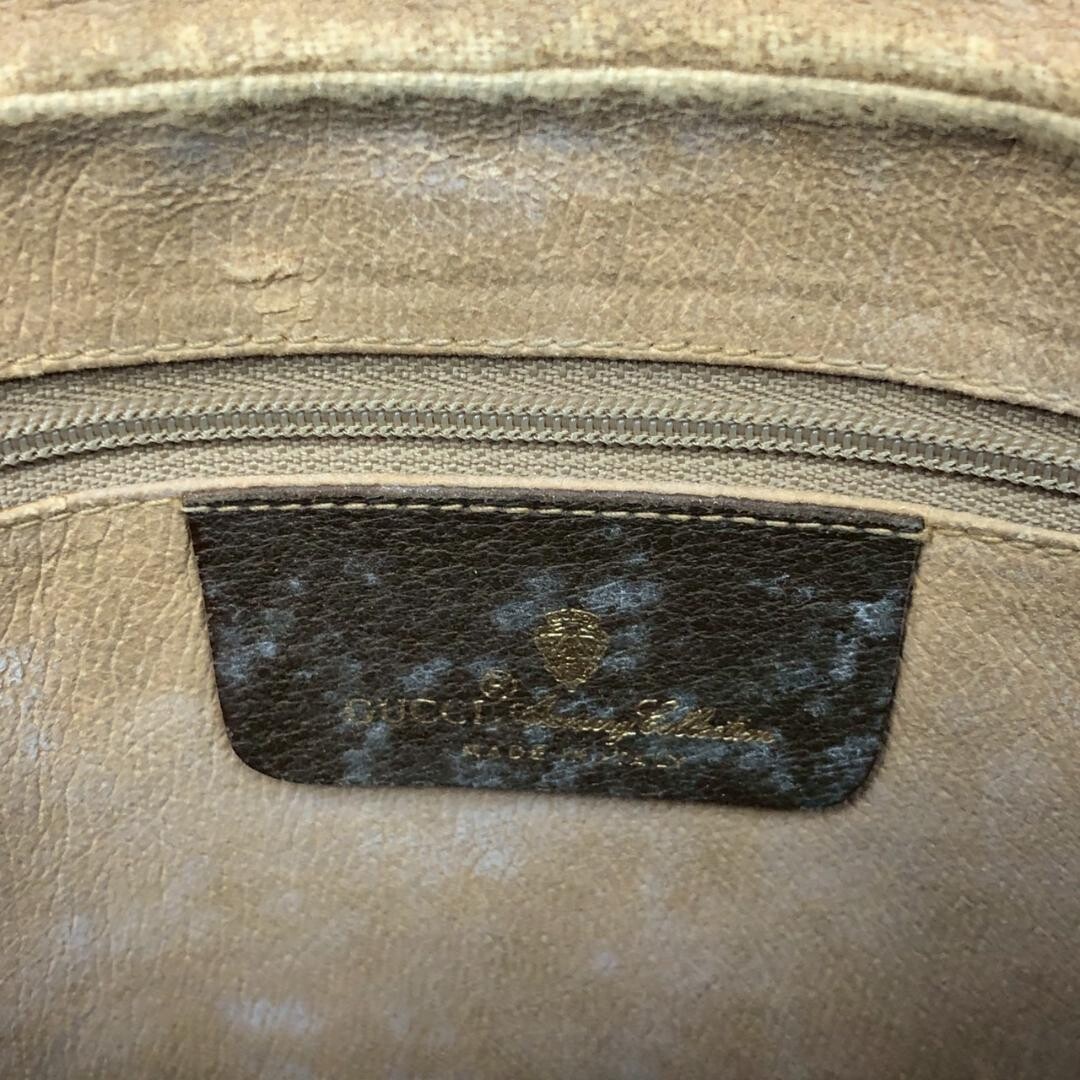 GUCCI Vintage GG Supreme Small Clutch Beige Canvas Leather Trim Wristlet Auth