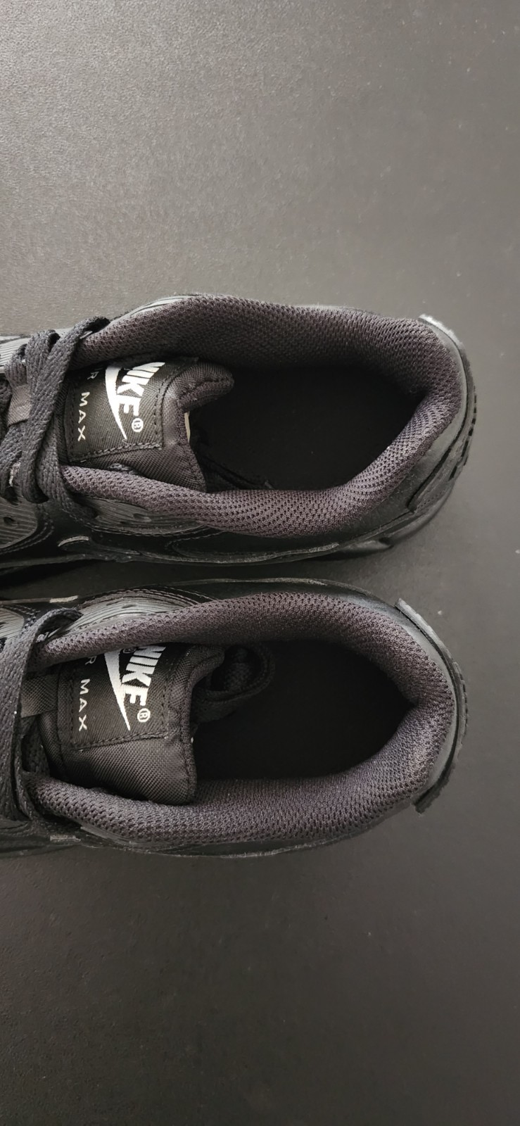 Youth Nike Air Max 90 LTR (GS) Triple Black Sneakers (Size: 4Y)
