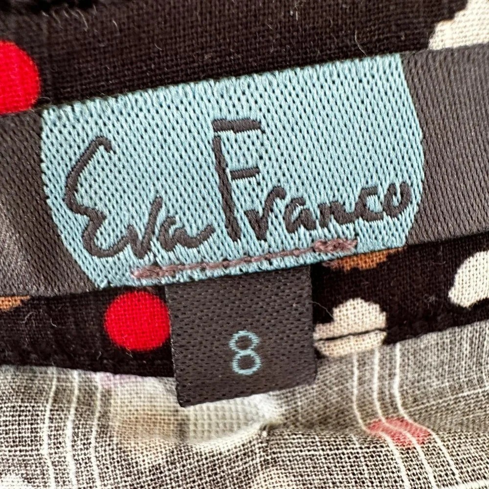Eva Franco Albright Deco Dot Top in Black and Cream – NWT – Sample! – Size 8