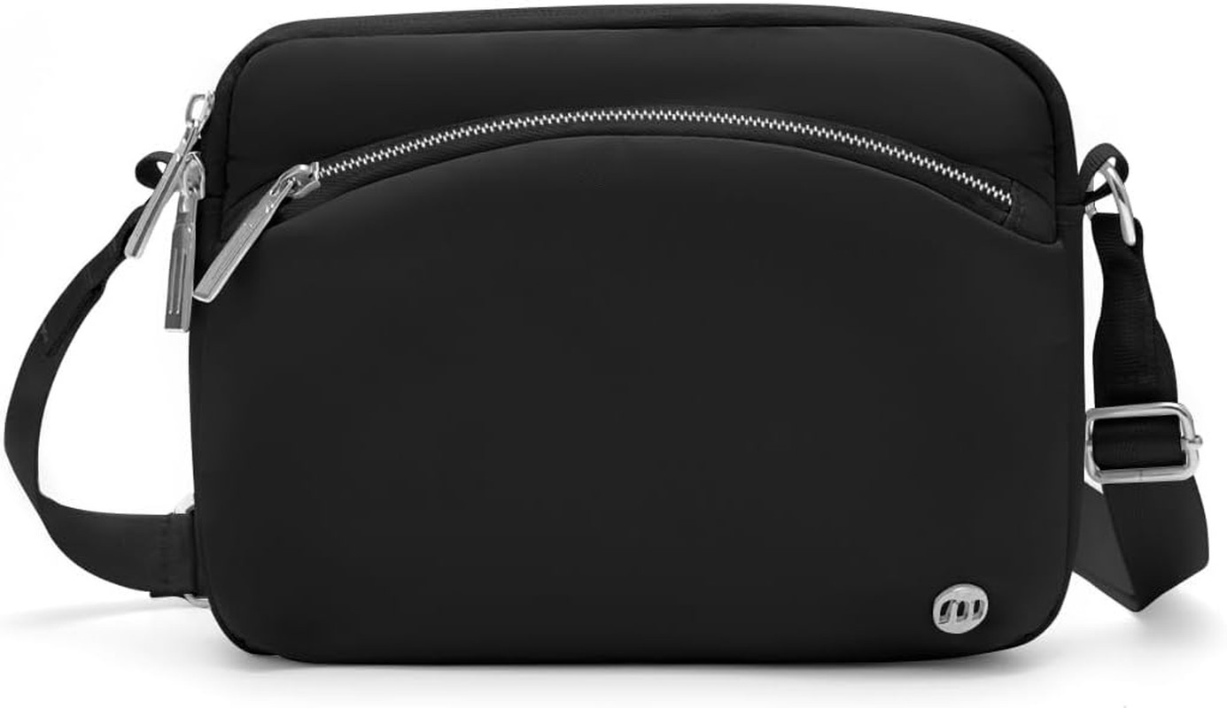 Everywhere Crossbody Bag 2L Metal Hardware, Casual Crossbody Bags Black Silver