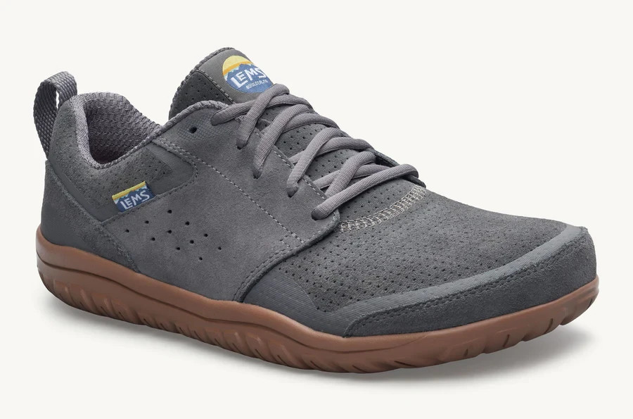 New Men’s Lems Primal Zen Suede Shoe Graphite All Sizes Ships Free & Fast