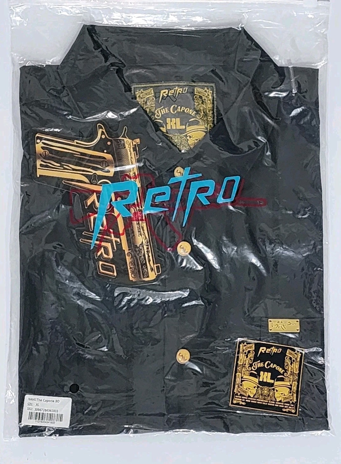 Retro Rifle The Capone Button Down (Pearl Snaps). Men’s X-LARGE- New In Bag