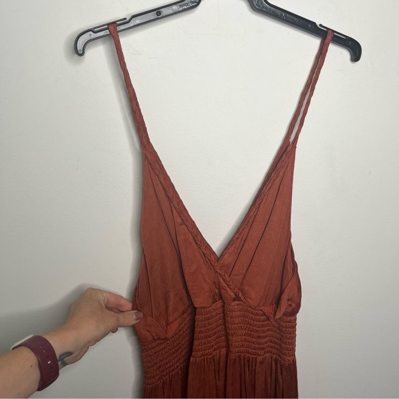 Louise Misha Plum Dress in Terracotta 40