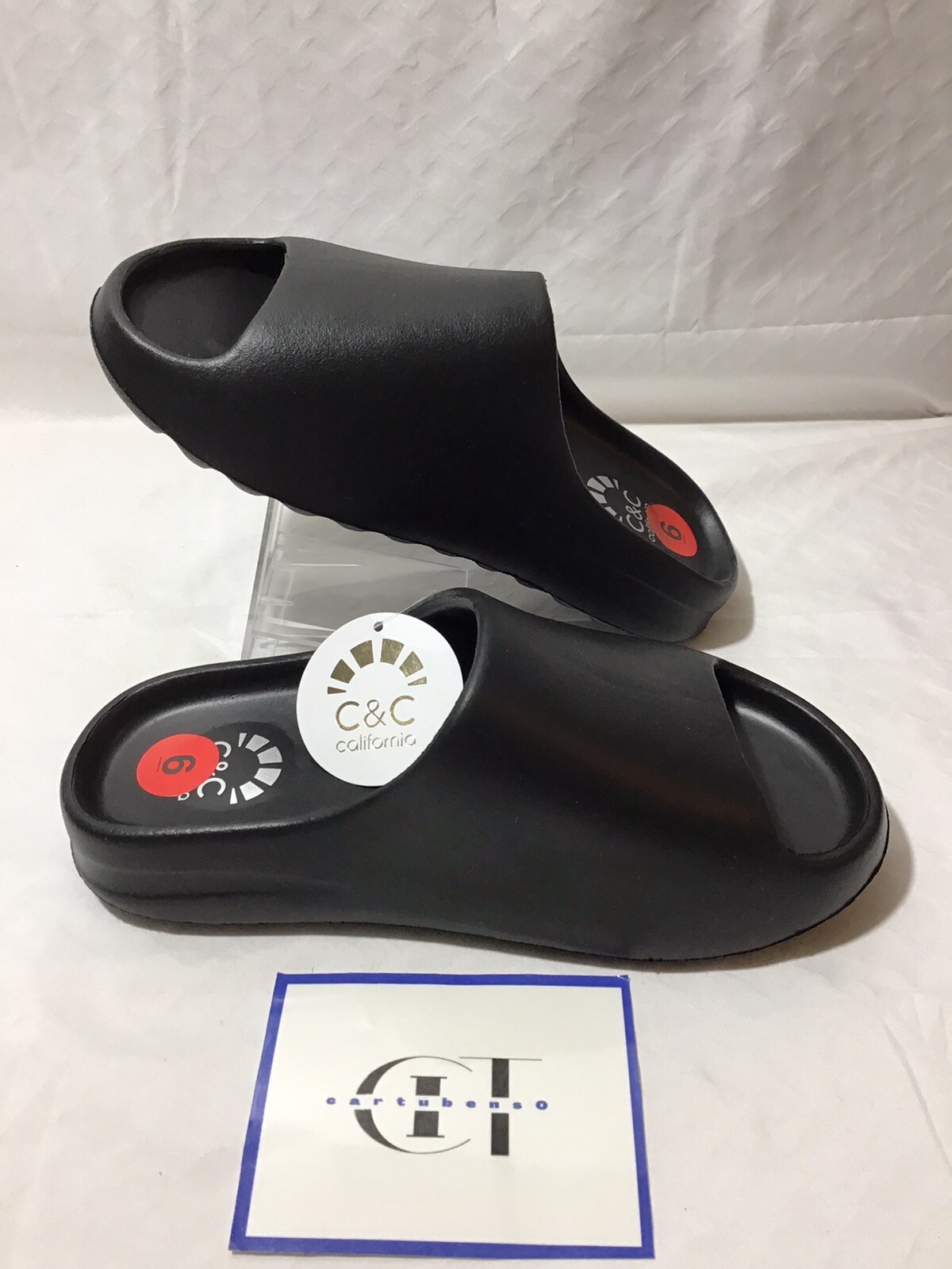 C&C California Women’s Slide Black CC-Saucy-S1 Size 6