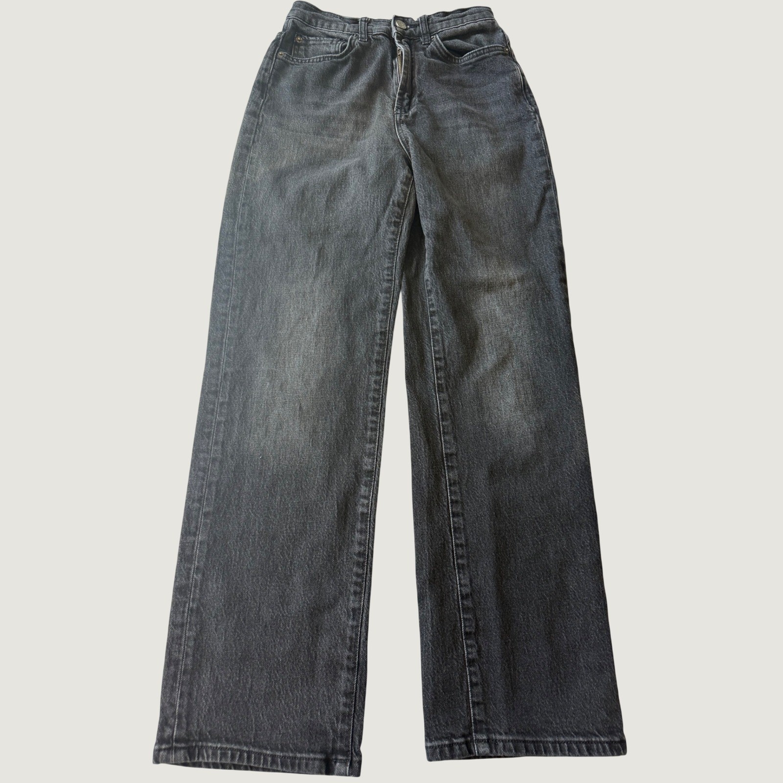 BDG Urban Outfitters Womens Cowboy Denim Wide Leg Jeans 27 Black Stretch Work