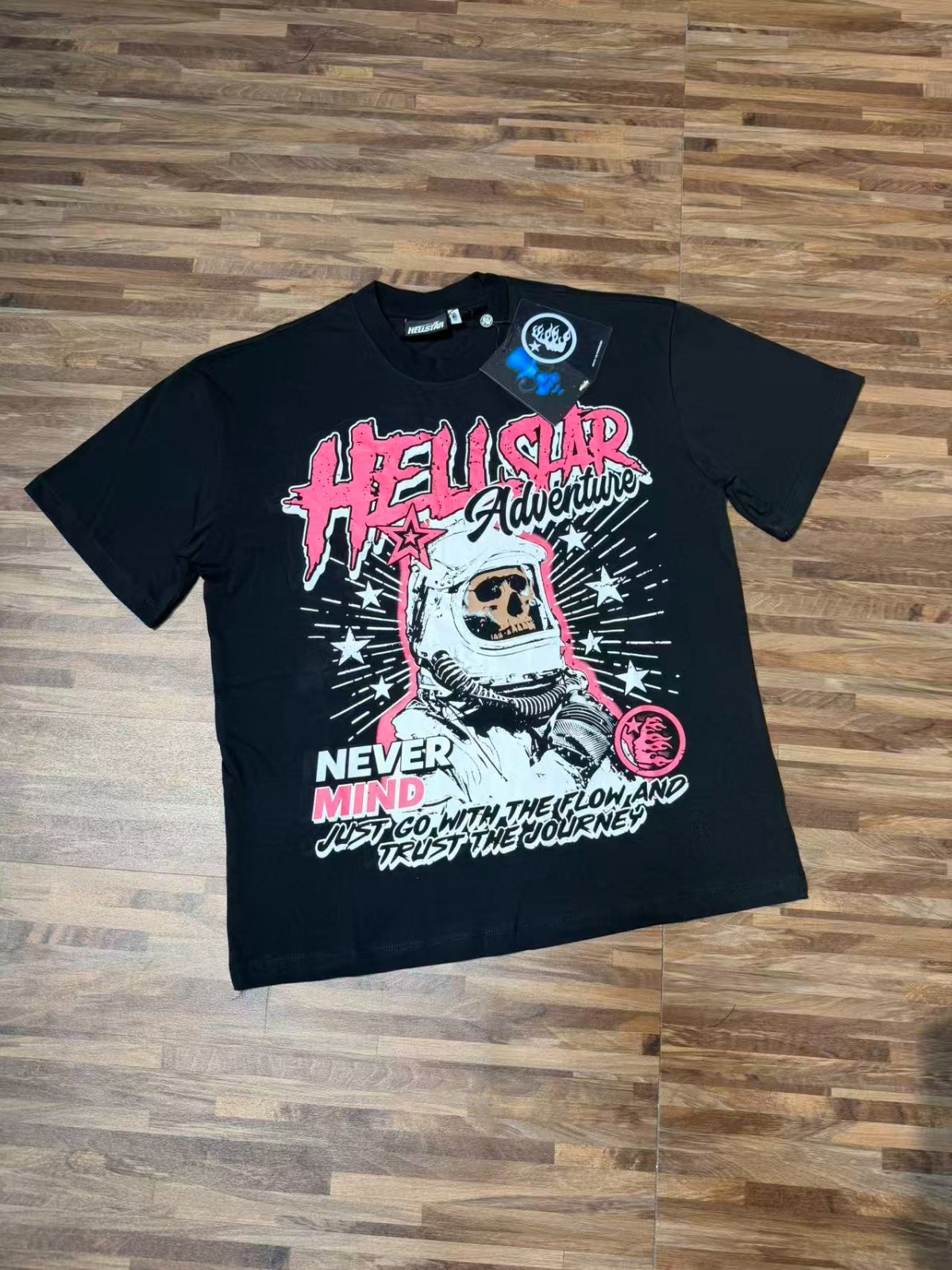 Graphic Hellstar tee shirt Men’s Black Cotton NEW