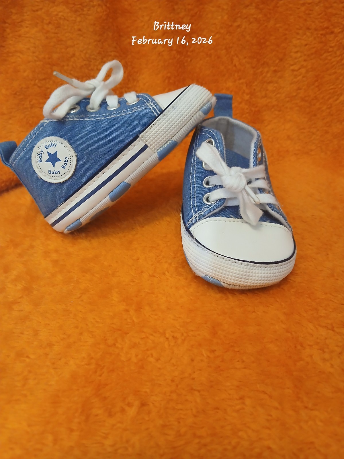 Unisex Baby Canvas High-Top Shoes size 2 Anti-Slip Soft Sole Sneakers 0-6