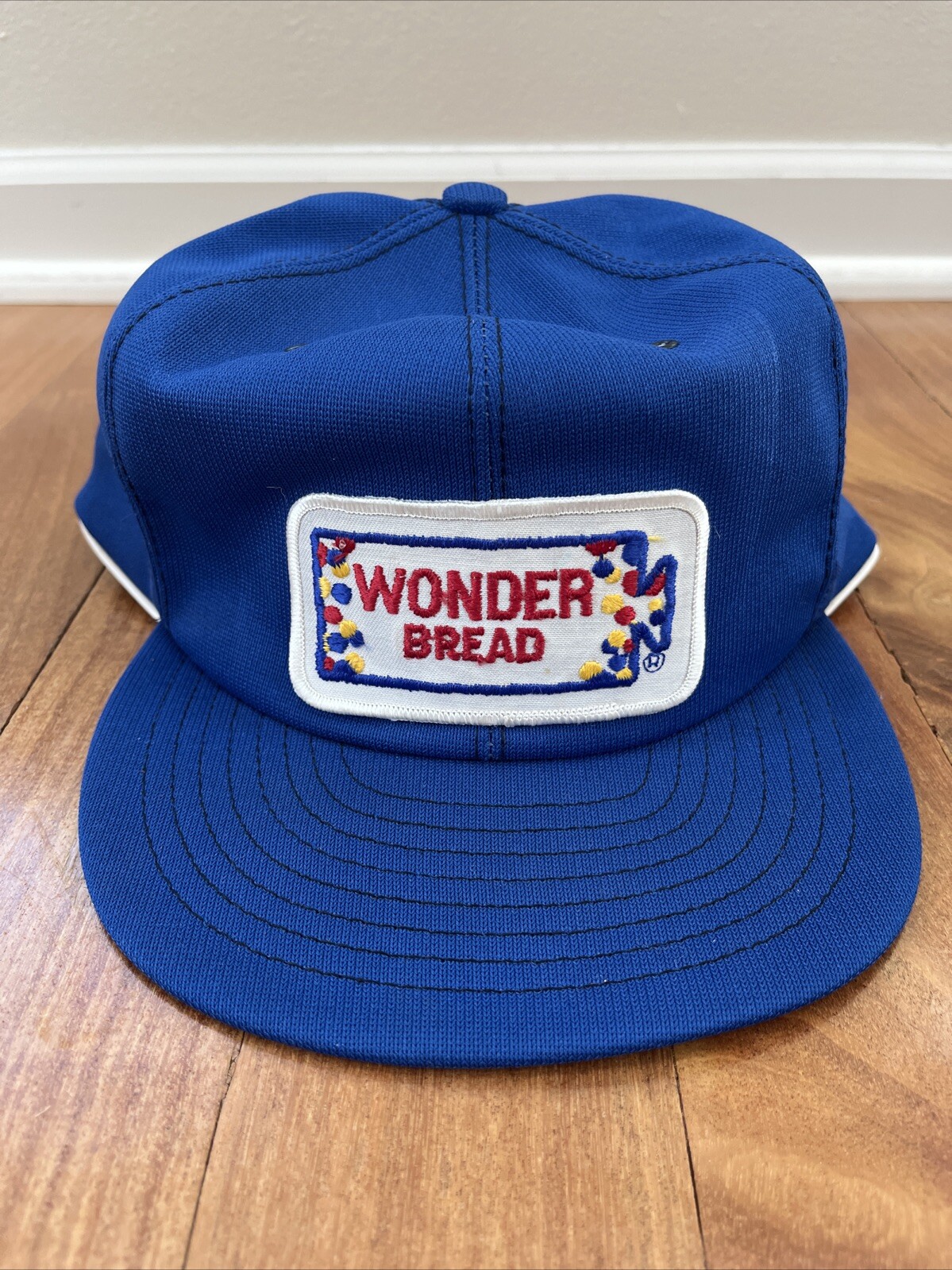 Vintage Wonder Bread Patch SnapBack Hat Cap Blue Louisville MFG Co. RARE! SEE!