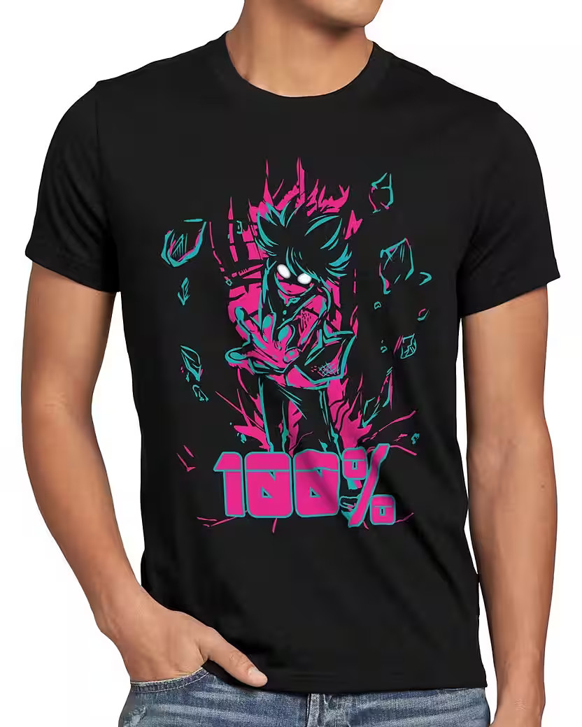Anime 100 Prozent Otaku Mob Psycho 100 Japan Black T-Shirt, Gift For Friends