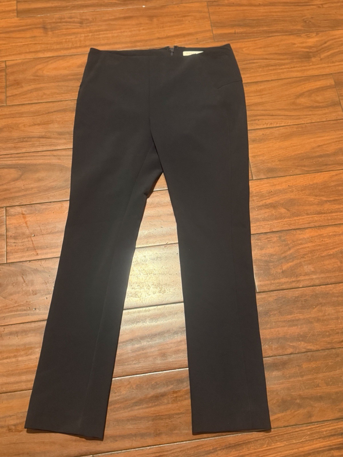 VERONICA BEARD Dress Pants Navy Nylon Polyester Straight Leg Back Zipper