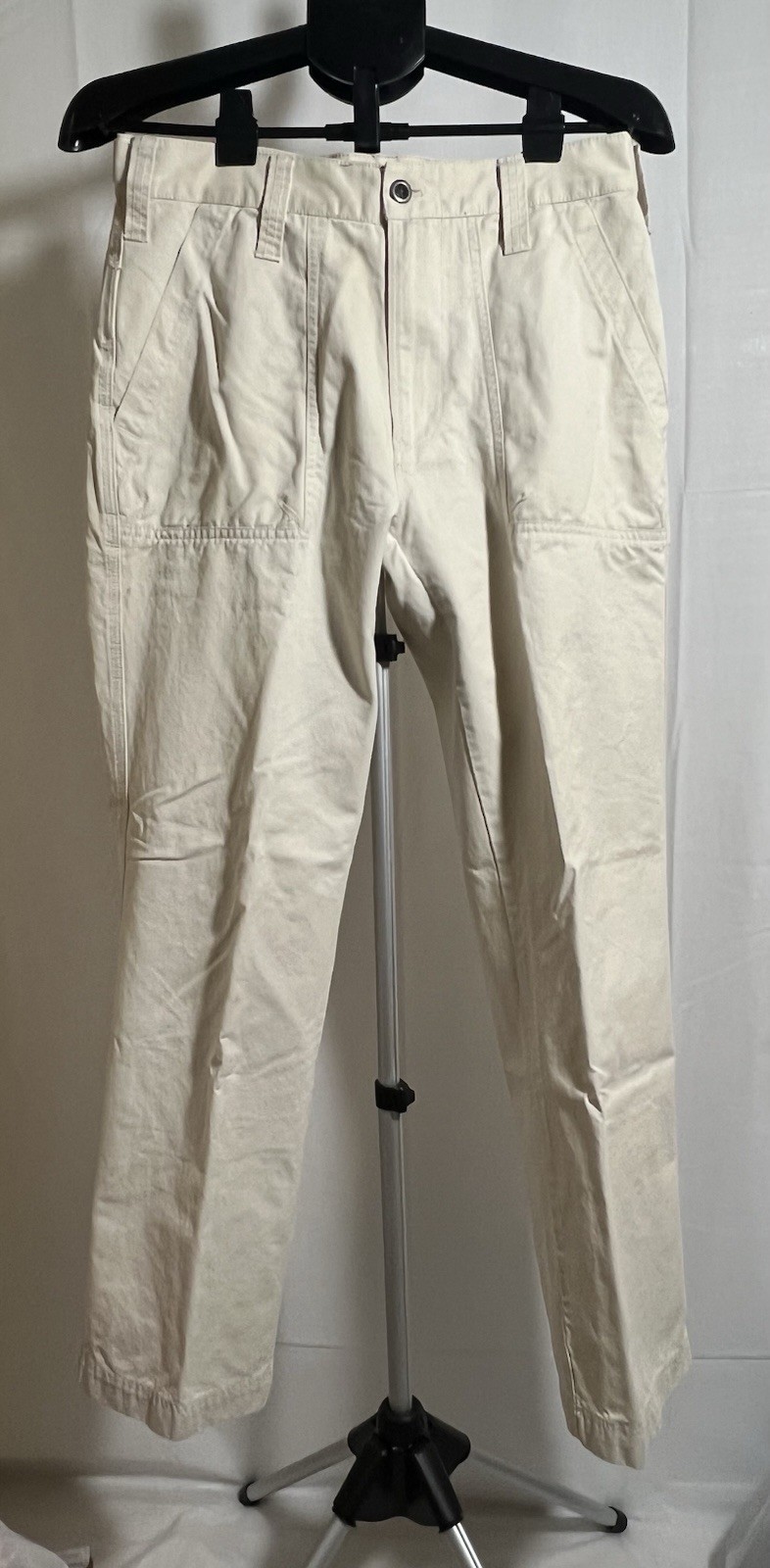 GAP Men’s Cargo Utility Pants Ivory Size 31×32 Straight Tapered Casual Outdoor