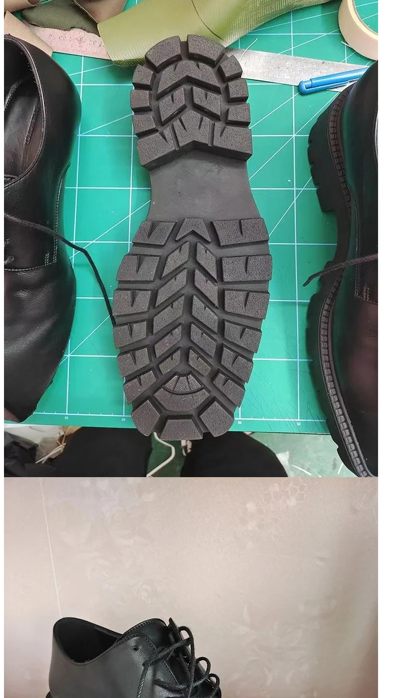 Men Big Head Niche Design Shoes Platform Rhino Horn Square Single Sneakers Derby