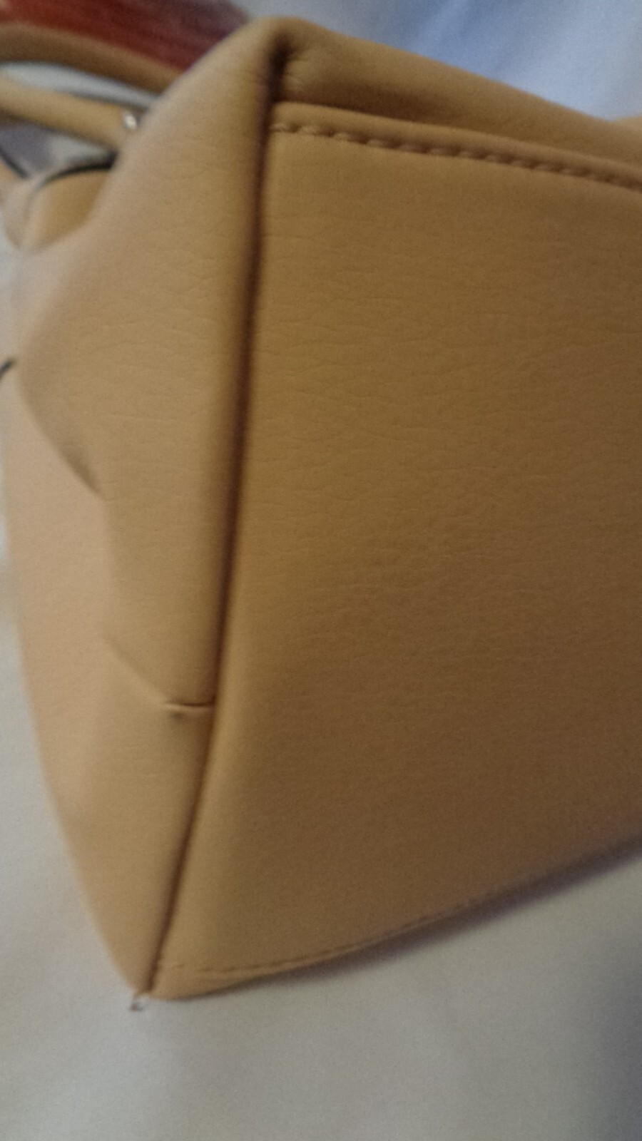 TAN MUSTARD YELLOW HANDBAG PURSE UNBRANDED TOTE MULTI POCKET DOUBLE HANDLE ZIPS