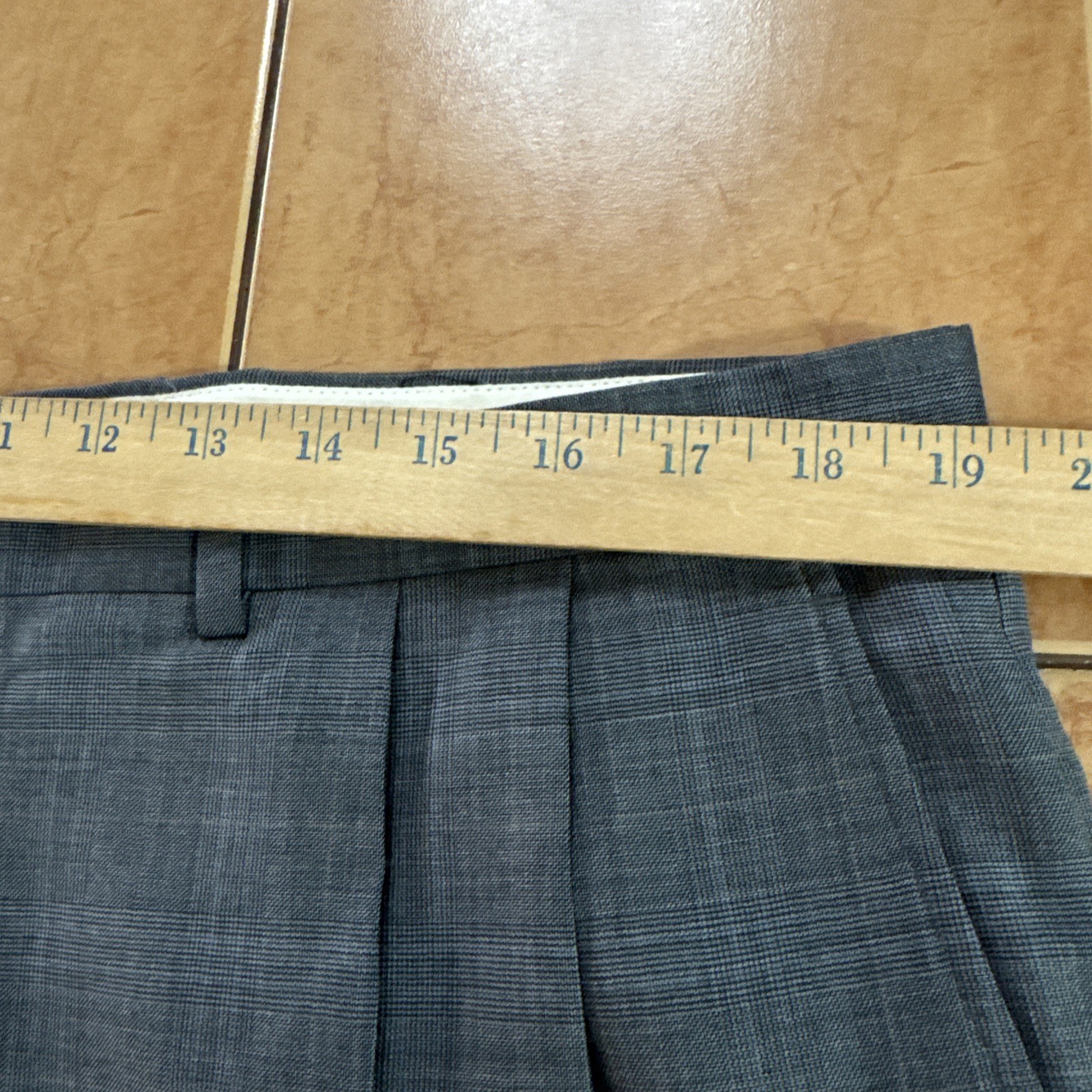 Jack Victor Suit Gray Plaid 44L Pants 38 x 30 Super 110s Wool Pinstripe 2 Piece