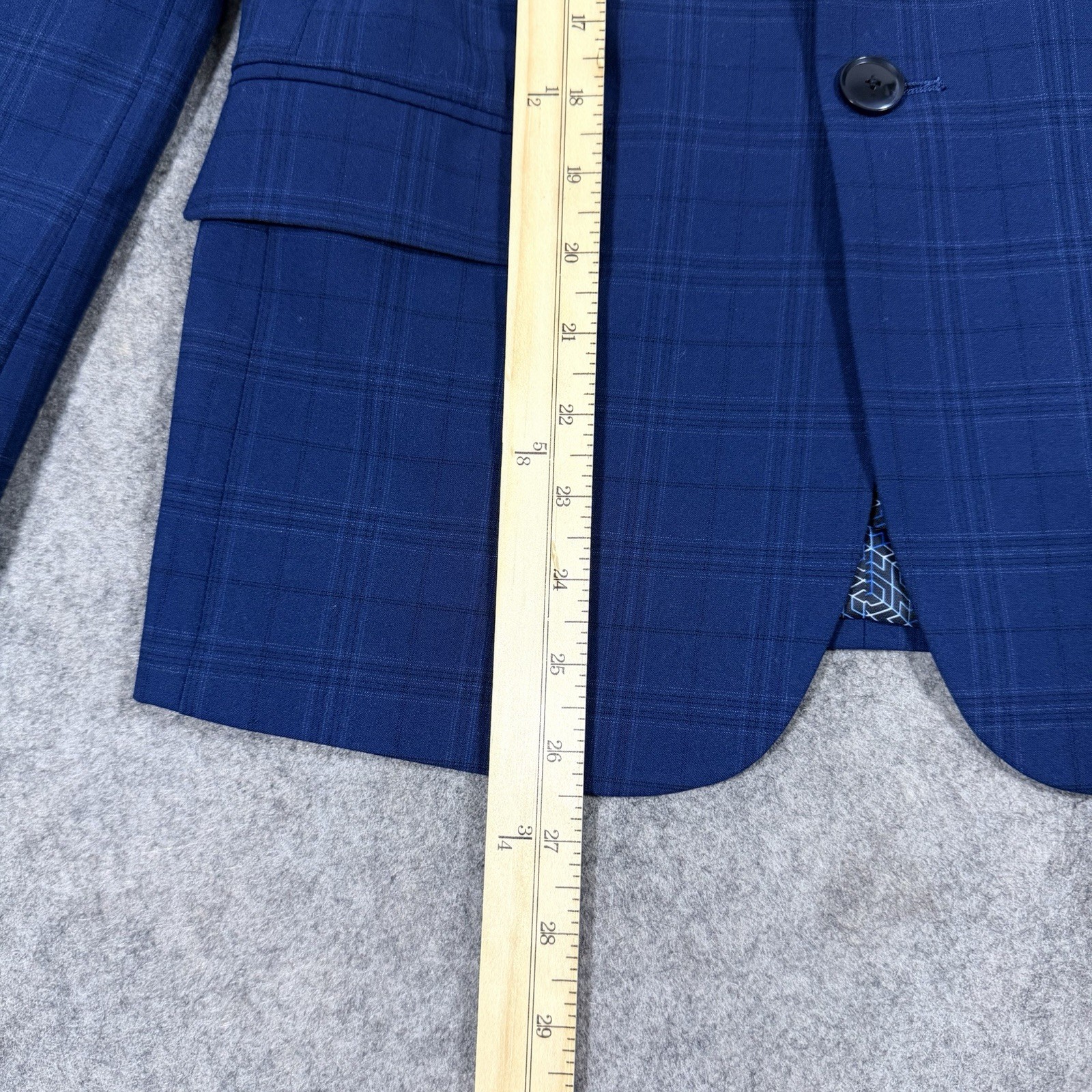 Tallia 2-Button Blazer Jacket Men’s Sz (Measurement See Picture) Blue Glen Check