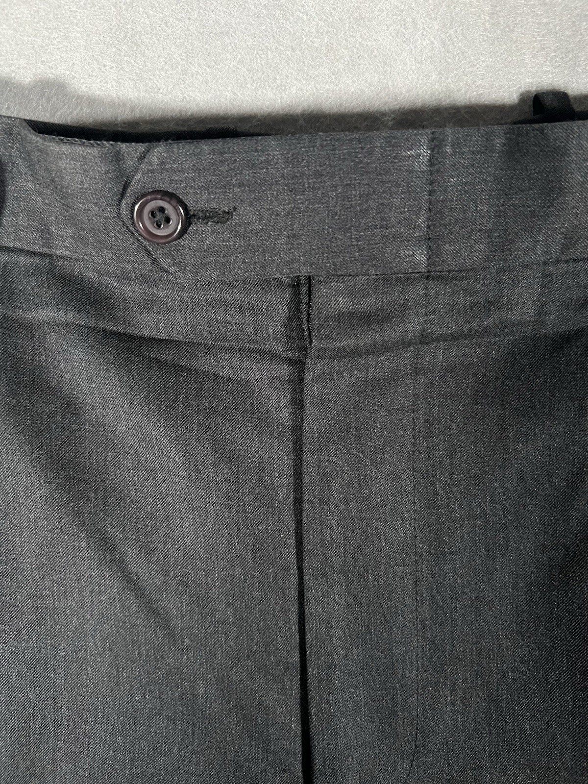 Tom James Men’s 34S Wool Dress Pants Executive Collection Tailored Gray Formal
