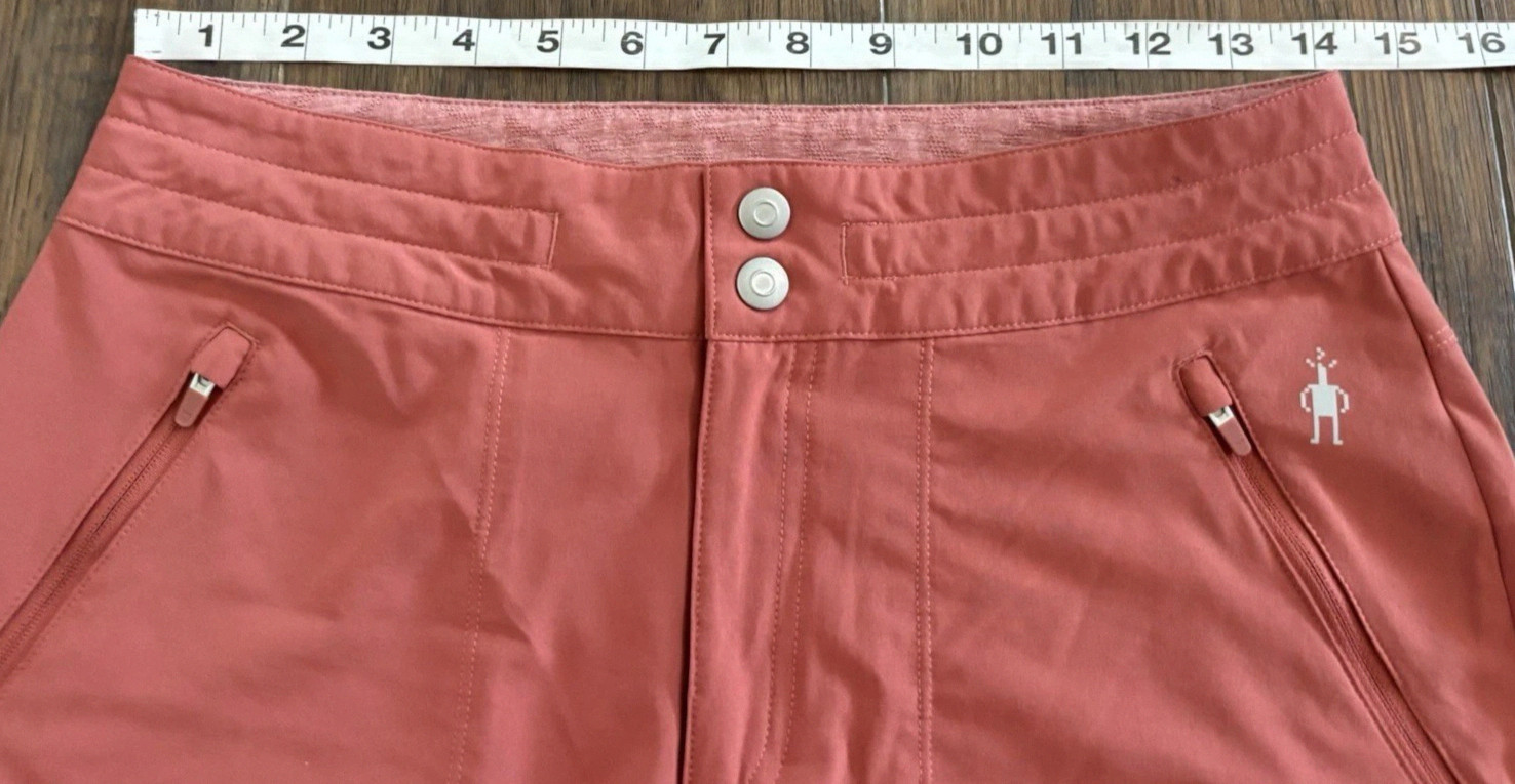 Smartwool Active Merino 8″ Shorts Pockets Stretch Hiking Terracotta Women’s S
