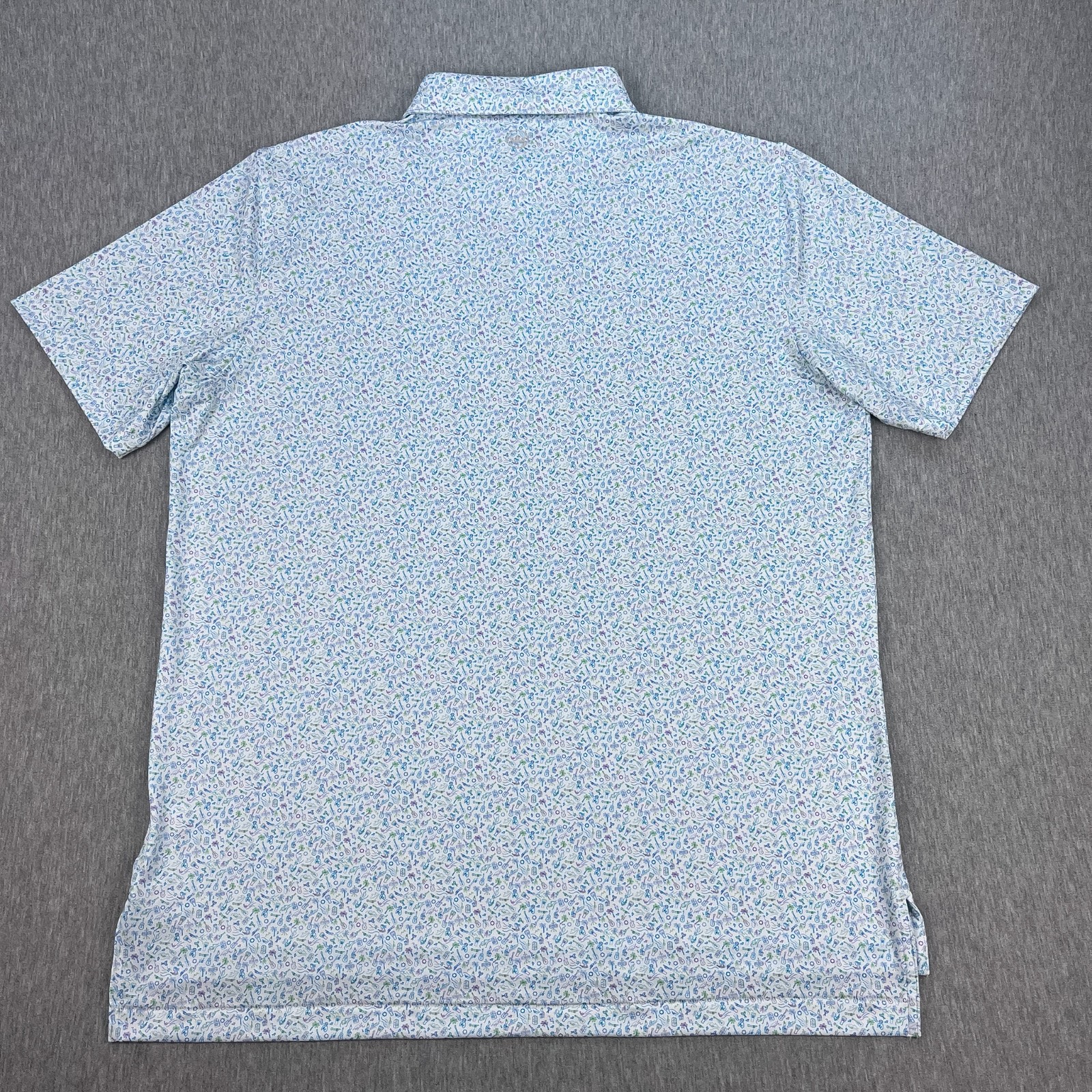 Peter Millar Island Jammin Summer Comfort Polo Shirt Men L White Performance NEW