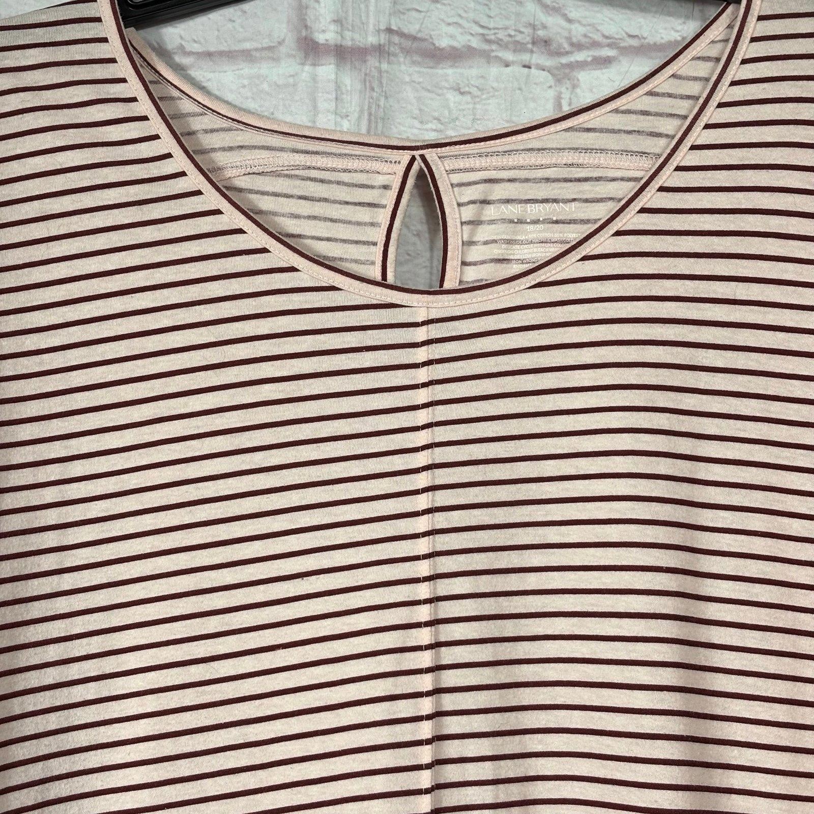 Lane Bryant Striped 3/4 Sleeve Top Size 18/20