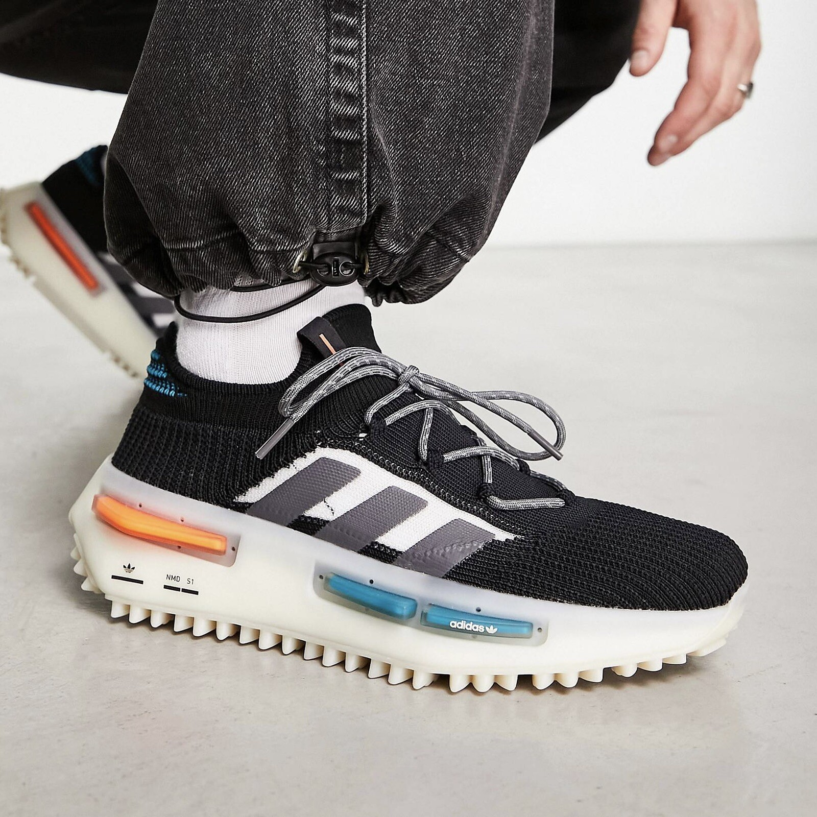 Adidas NMD_S1 Men’s Sneaker Running Shoe Black Athletic Training Trainers #706