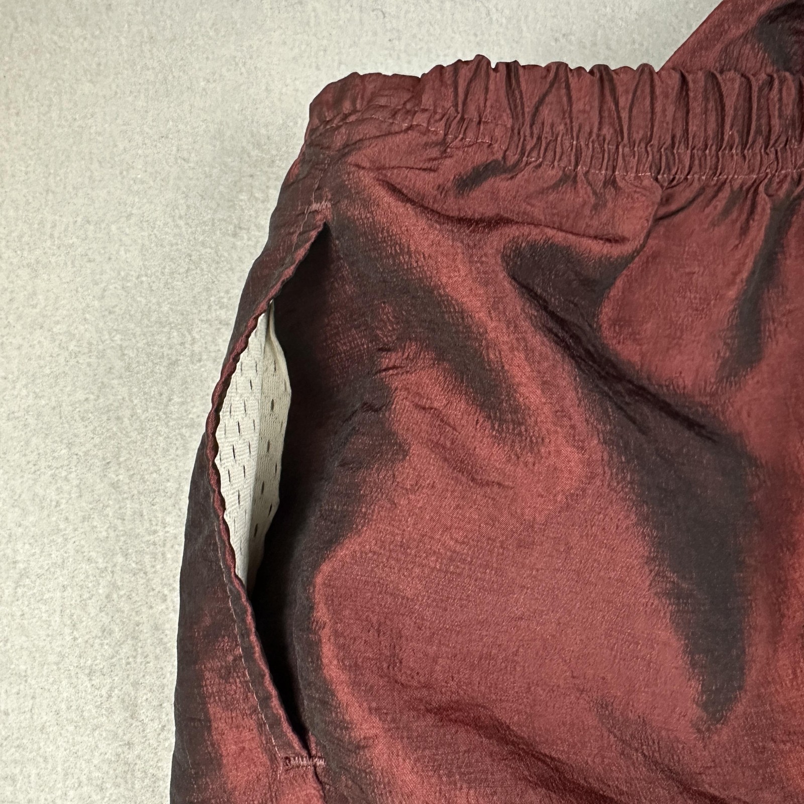 Vintage Surf Style Jacket Men 2XL Red 1/4 Zip Windbreaker Pullover Retro XXL