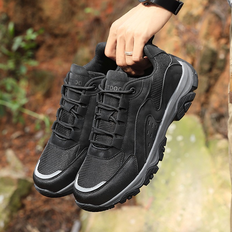 Mens Outdoor Hiking Shoes Low Top Trail Running Sneakers Trekking Athletic