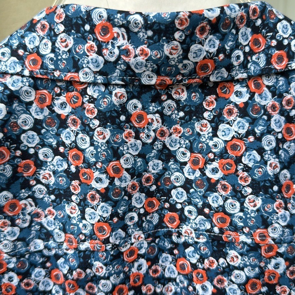 PERRY ELLIS. Multicolored, Floral printed Casual Button Down Shirt. Stretch.XXL.
