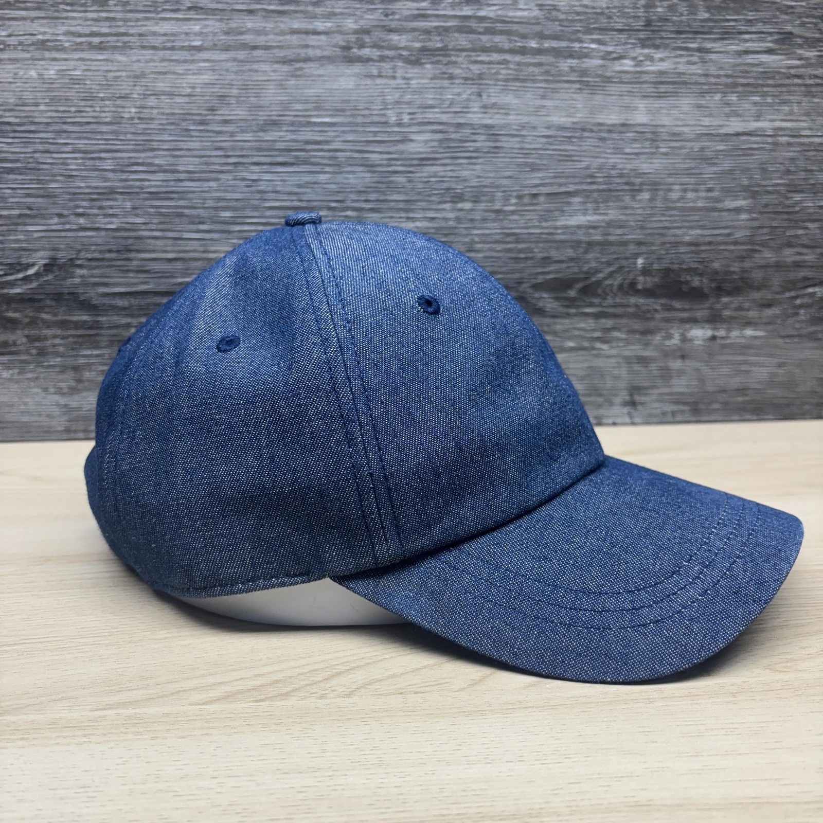 J Crew Mercantile Hat Cap Strap Back Mens One Size Blue Denim Baseball