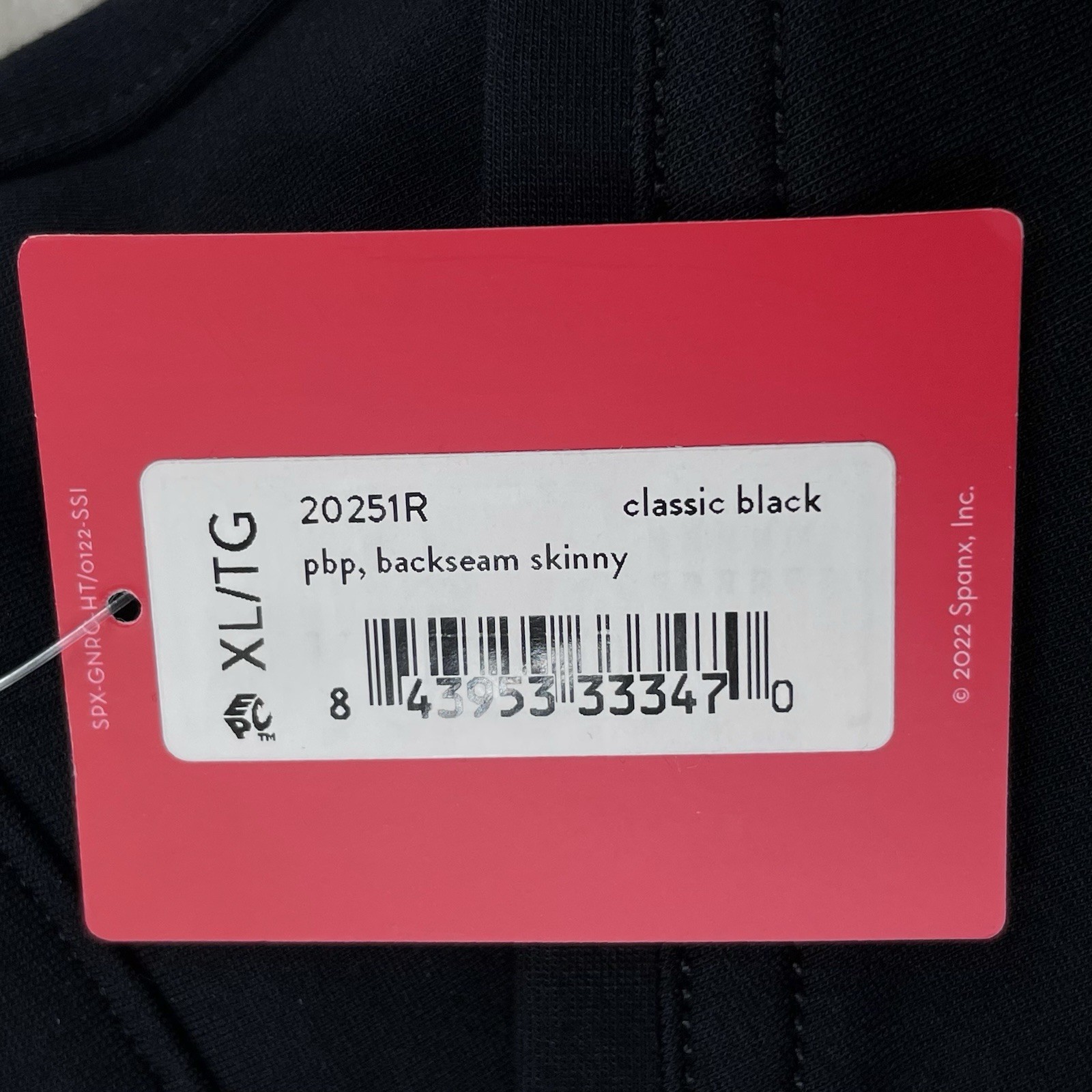 NEW SPANX The Perfect Black Pant Style 20251R Backseam XL
