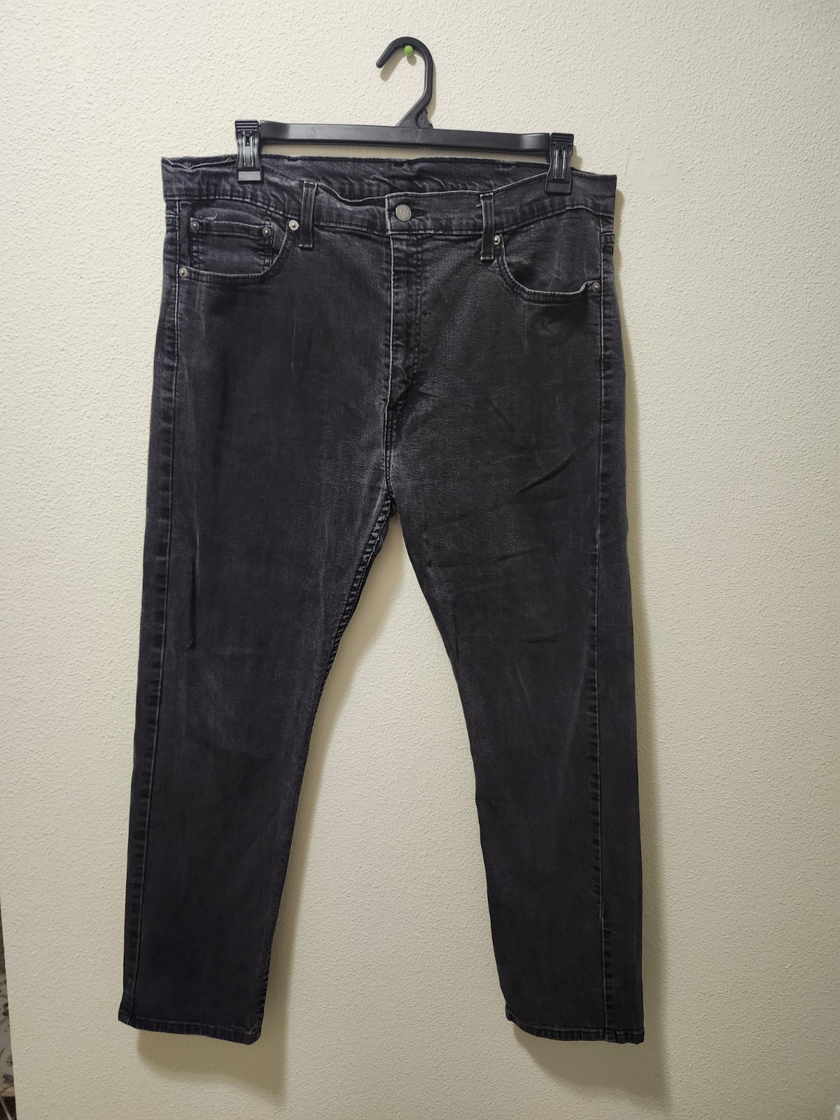 Levis 502 Jeans Mens 40×32 Premium Slim Tapered Stretch Denim Pants Actual 38×29
