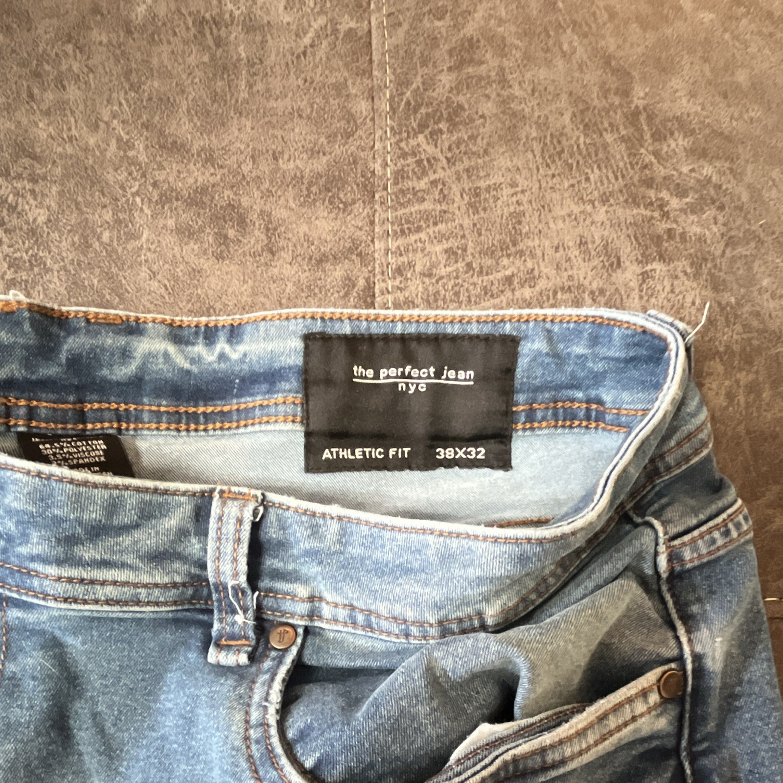 The Perfect Jean NYC Men’s Athletic Fit Straight Light Wash Stretch Denim Jeans