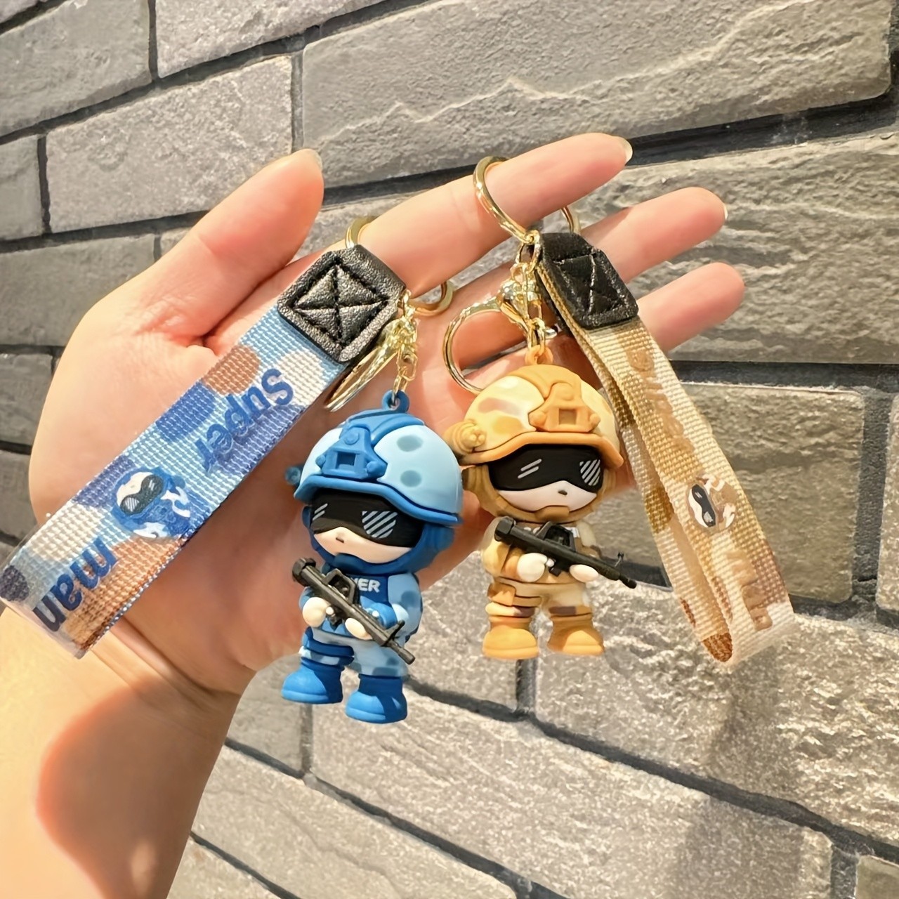 Soldier Keychain- Anime Soldier Model Keychain, Backpacks and Car Keys