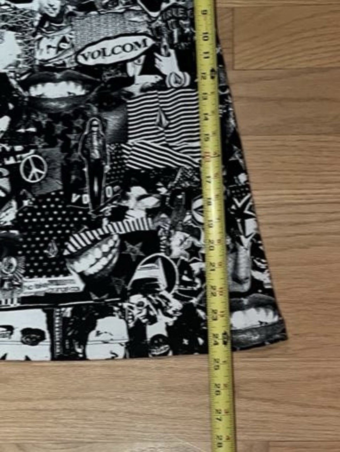 Rare Volcom x Georgia May Jagger Black/White Graffiti Bodycon Tank Dress XS/TP/8