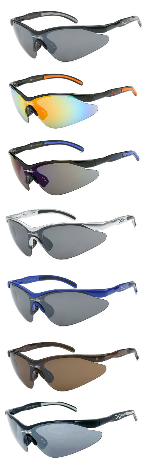 X-Loop Half Frame Sport Cycling Biking Wrap Around Sunglasses Running Golf UV400