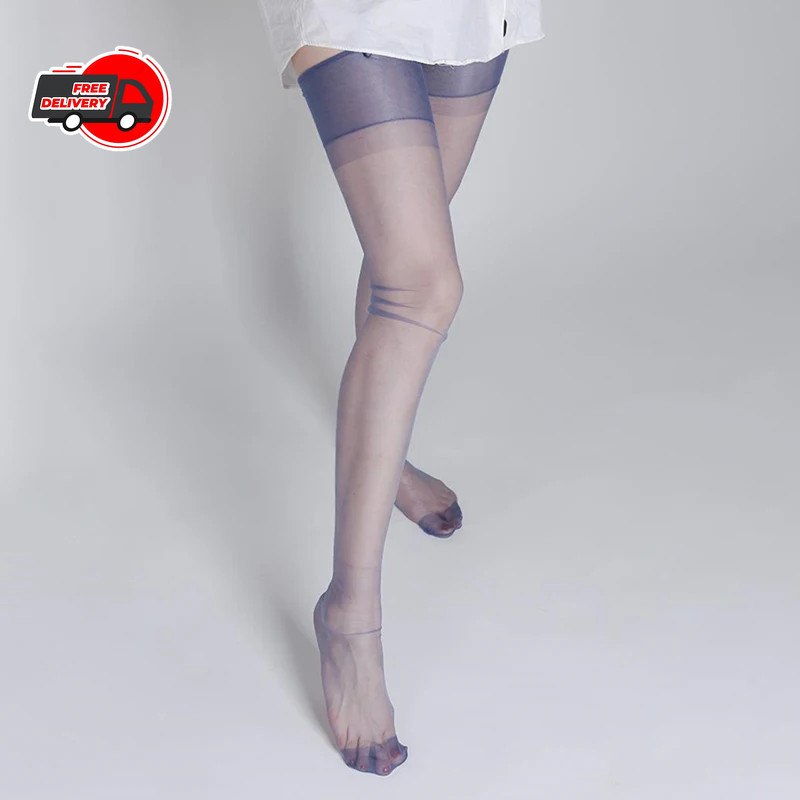 Retro Stockings Women Ultra Thin Nylon Thigh High Sexy Non Elastic Party