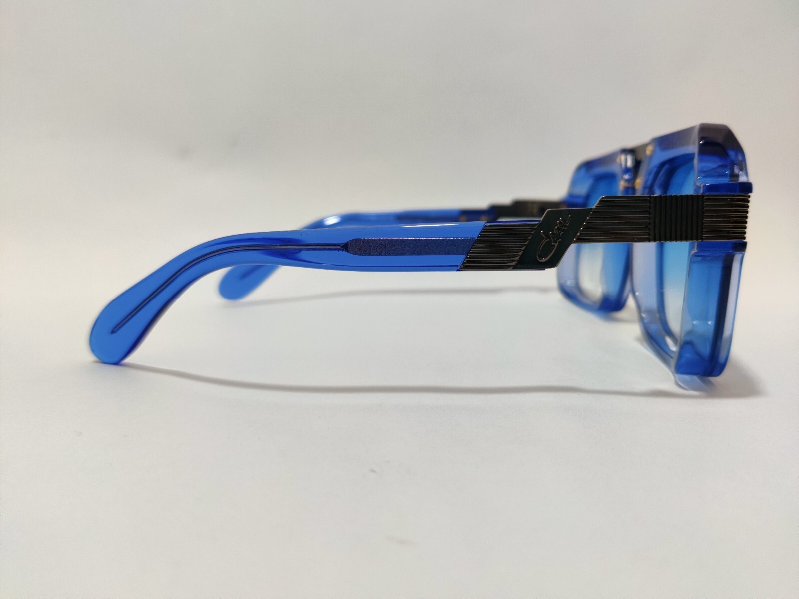 Cazal Sunglasses Night Blue Crystal Gun Metal Frame Blue Lens unisex Glasses
