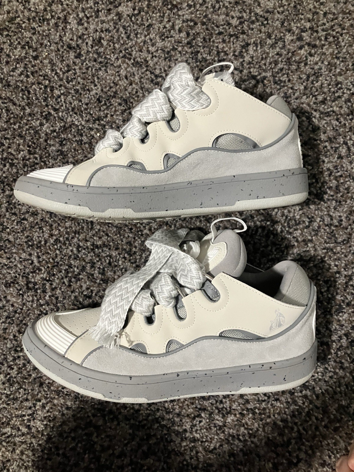 Lanvin Curb Sneaker Gray White