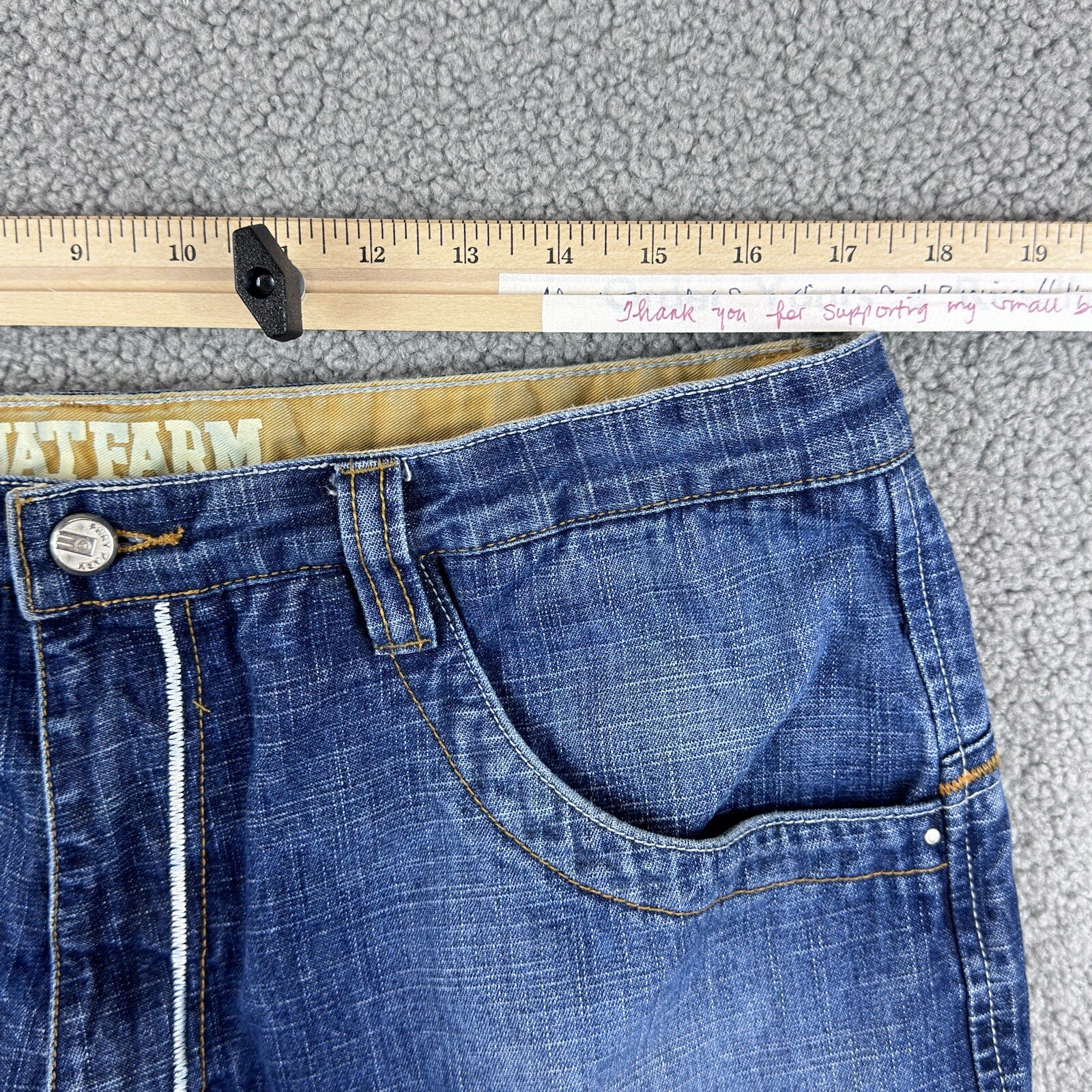 Phat Farm Skater Baggy Jeans 36X33 Wide Leg Loose Hip Hop Punk Y2K 90s Grunge