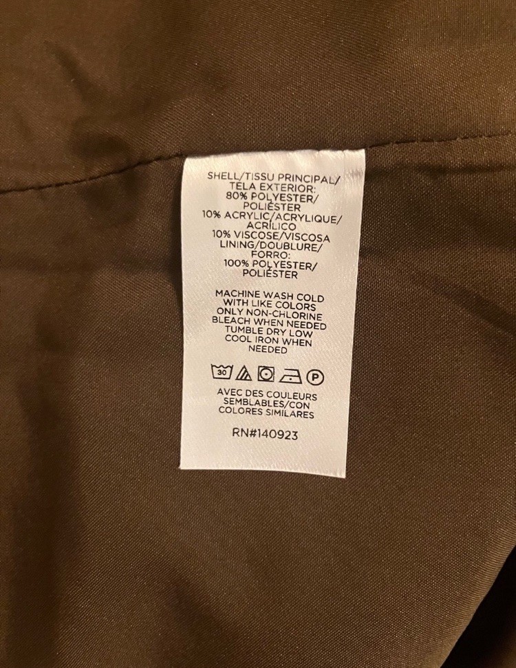 LOFT Double-Breasted Patch Pocket Trench Coat Notch Lapel XL-P Brown Oversized