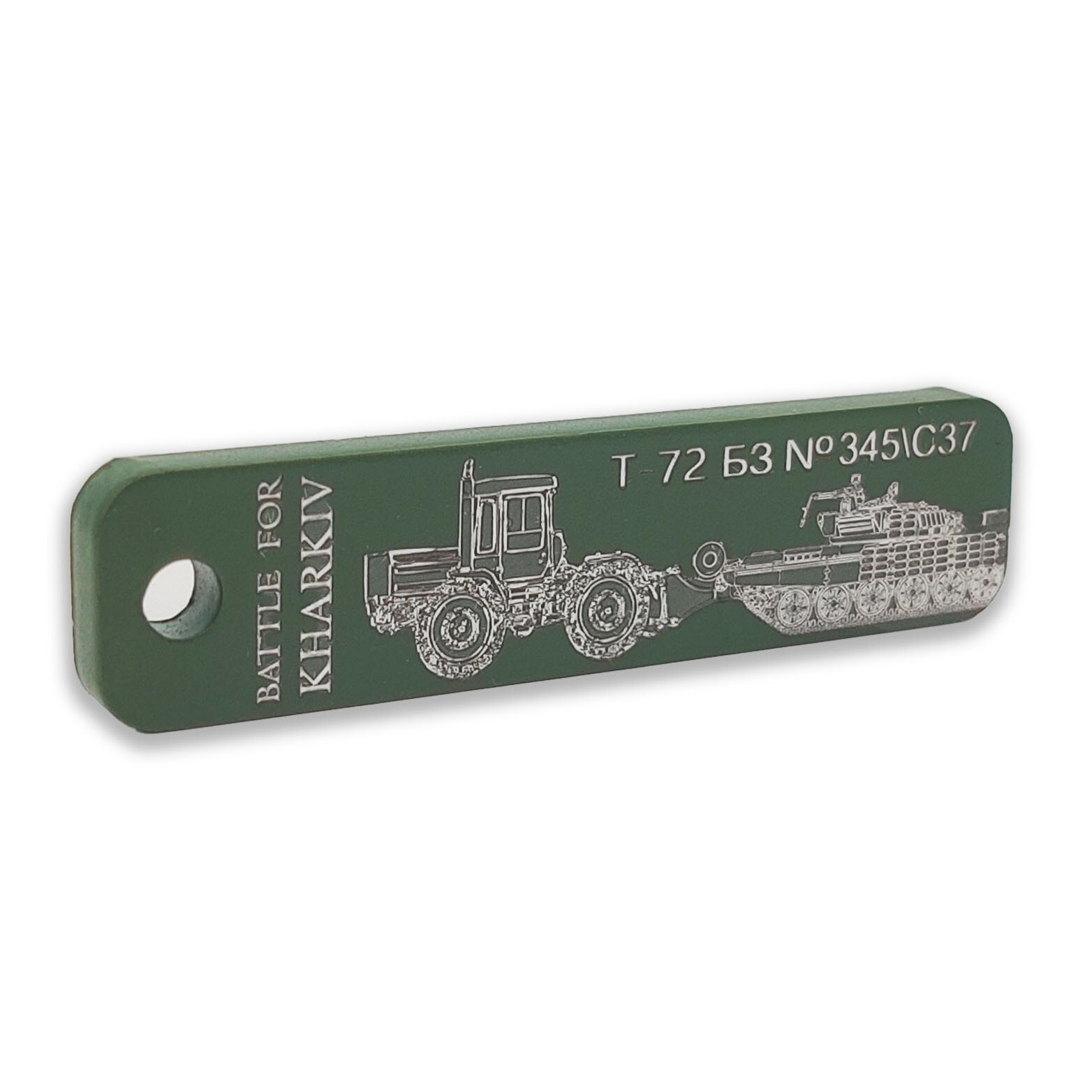Unique Brutal Mini Keychain, Crafted in Ukraine from Recycled Material