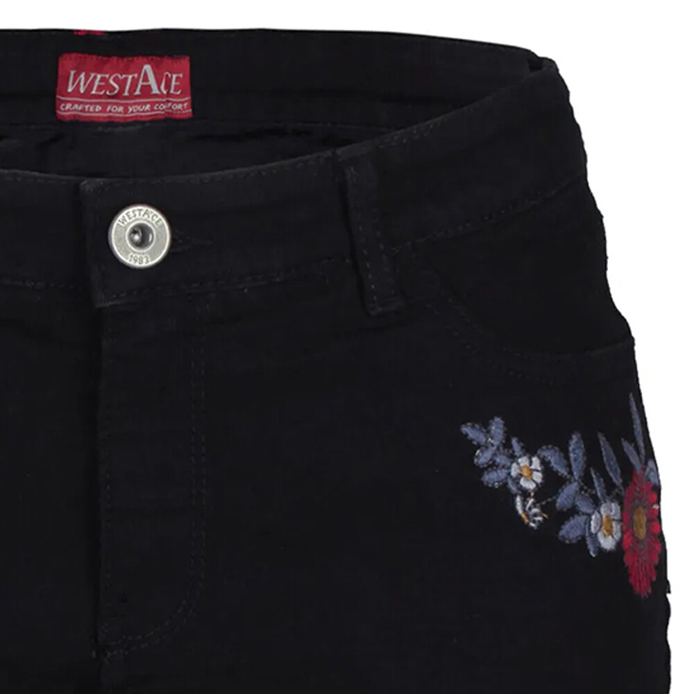 Womens Mid Blue High Waisted Stretch Denim Shorts Summer Hot Pant Multiple Sizes
