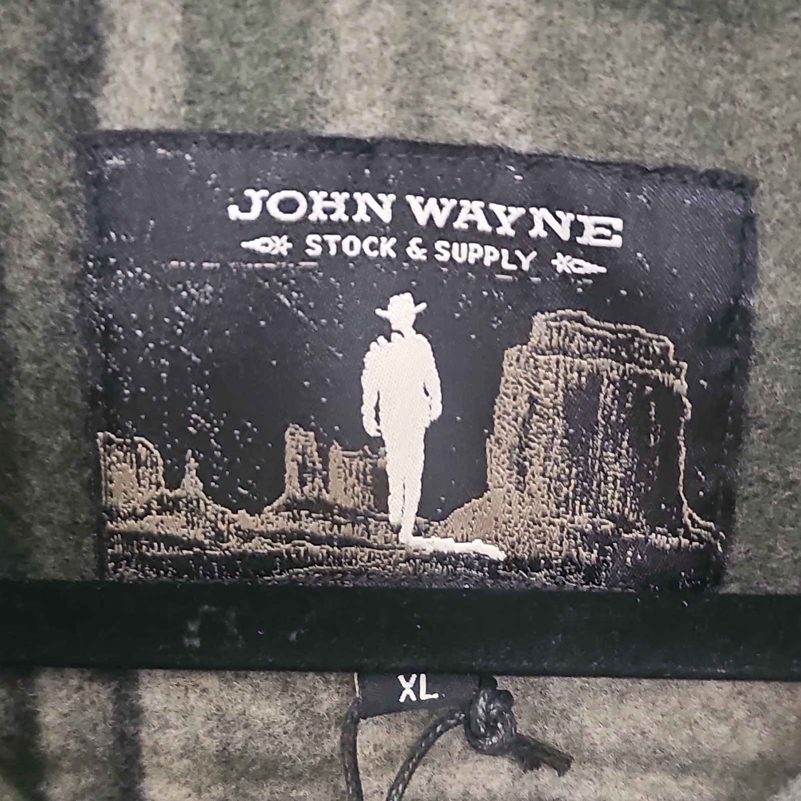 John Wayne Stock & Supply NWT Mens 1/4 Zip Pullover Sweater Green XL