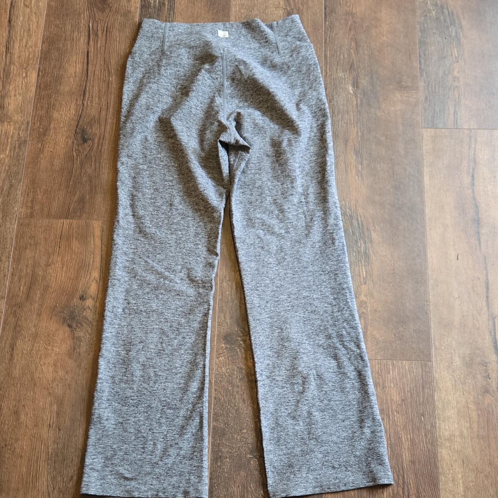 Vuori Gray Heathered Pull-On Stretch Elastic Waist Wide Leg Yoga Pants Size S