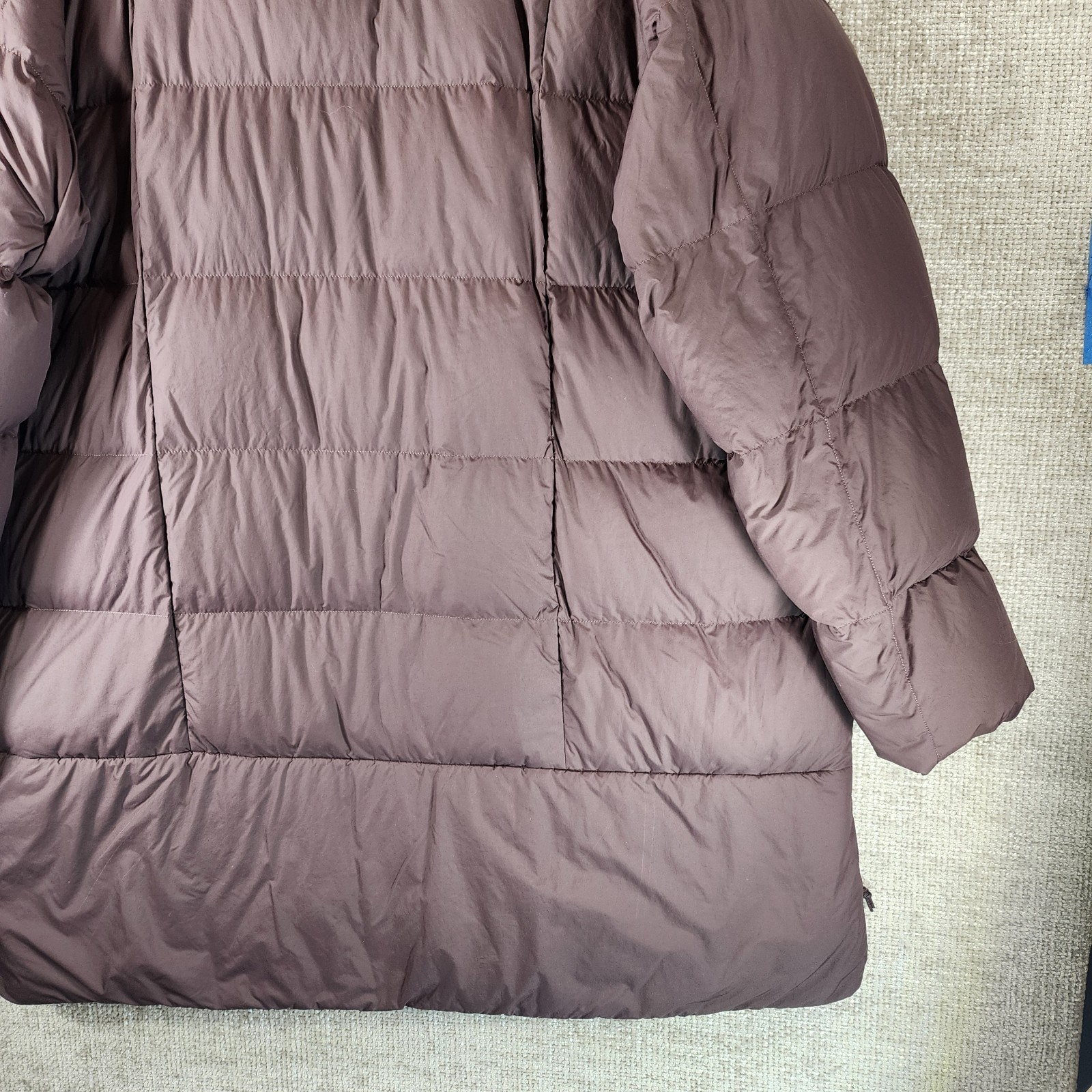 REI Down Parka Womens 3X Dusty Plum Sherpa Lined Hood Full Zip Snap