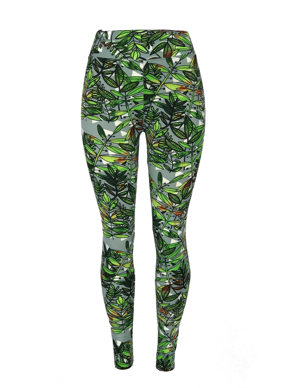 Hawaiian Fauna Plants! Slate Blue/Gray Bckgrnd One Size Yoga Waistband OS