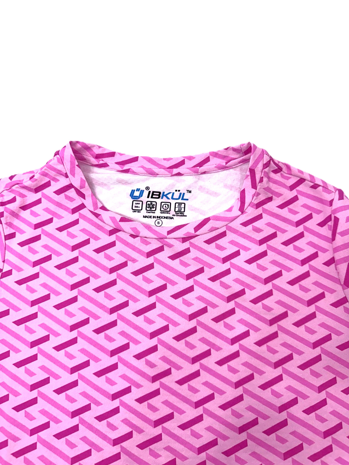 $90 IBKUL Women’s Long Sleeve Crew Neck Top-Fatima Hot Pink/Candy Pink-Small-New