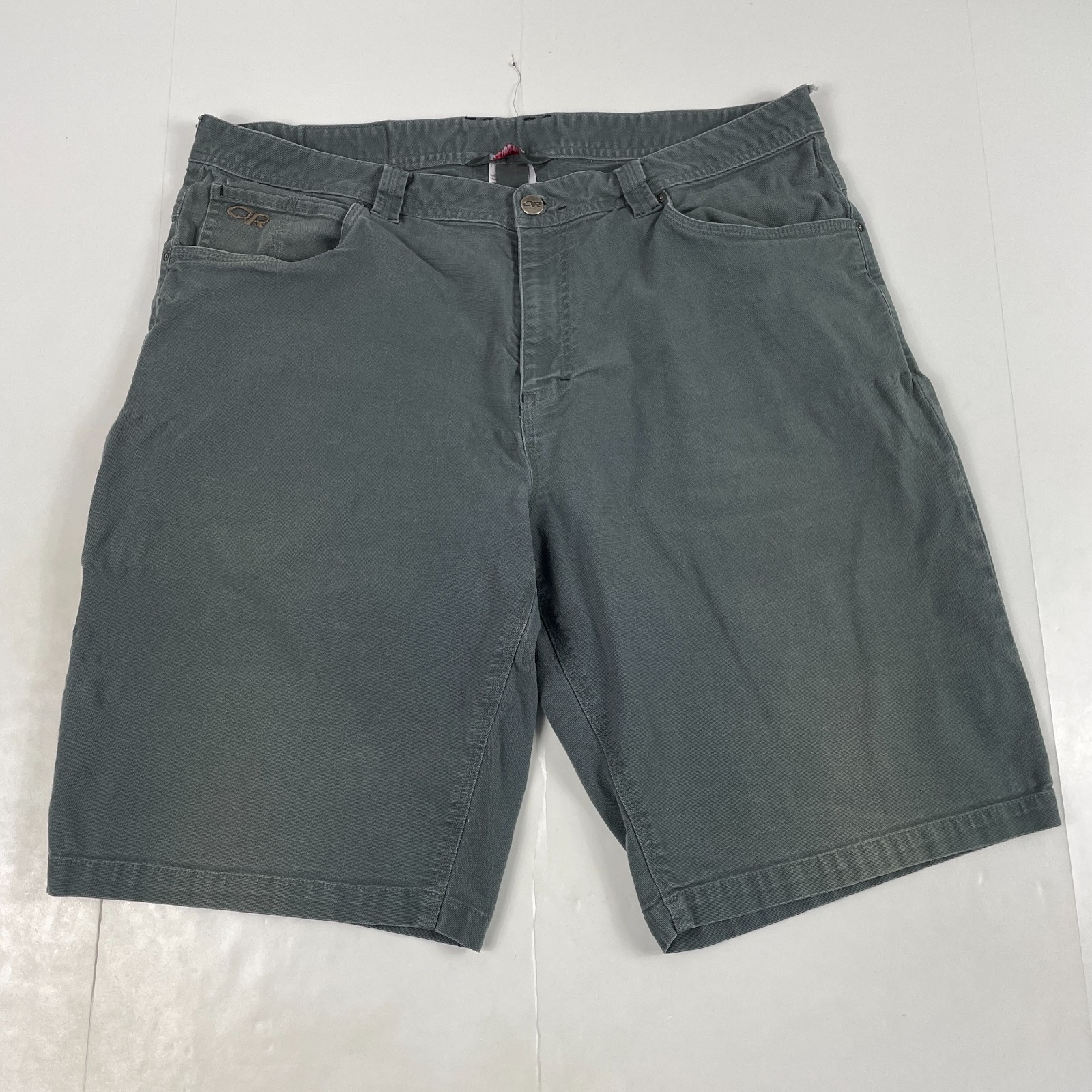 Outdoor Research Shorts Mens 38 x 11 Gray Canvas Carpenter Workwear Golf Hiking