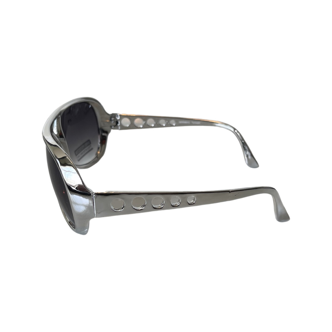 Jackass Aviator Johnny Knoxville Elvis Party Sunglasses Retro Silver 80’s Frame