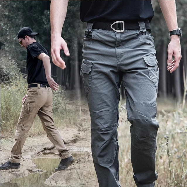 Mens Cargo Pants Tactical Waterproof Work Hiking Combat Outdoor Trousers Pants
